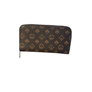 Chic Zip Around Wallet Organizer‎ Brown Gold